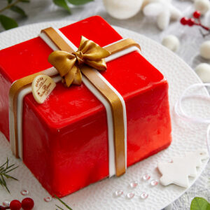 Buche glacée Cadeau de Noël Framboise